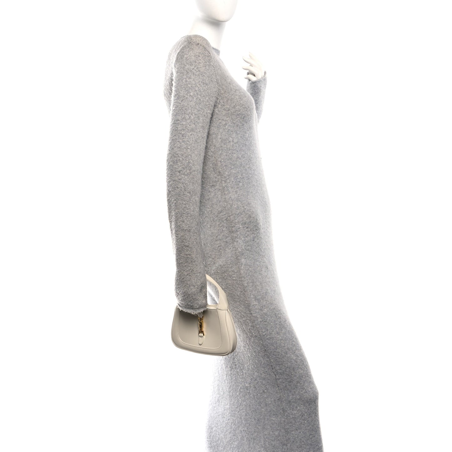 Boarded Dyana Lux Calfskin Mini Jackie 1961 Hobo Mystic White