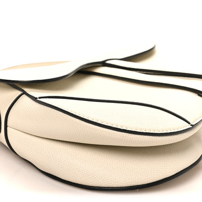 Christian Dior Grained Calfskin Saddle Bag White 9 of 10