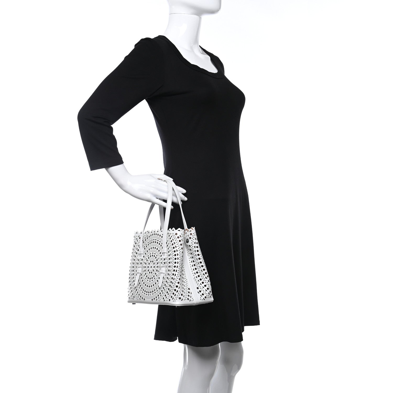Alaia Calfskin Vienne Mina 25 Bag White 2 of 9