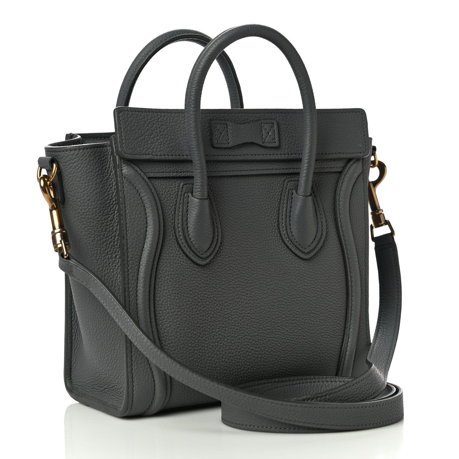 Celine Baby Drummed Calfskin Nano Luggage Kohl 3 of 10