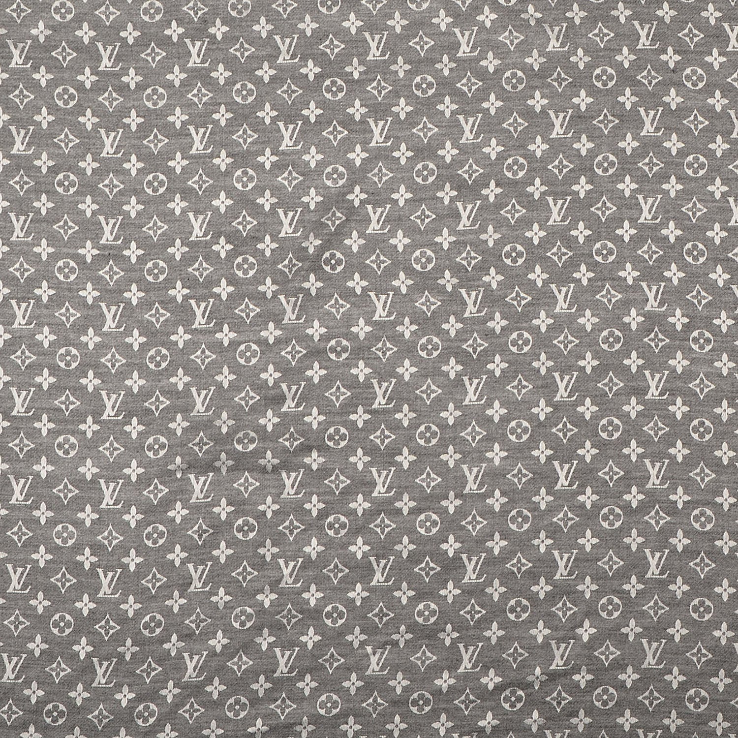 Louis Vuitton Wool Silk Monogram Denim Shawl Black 1 of 5