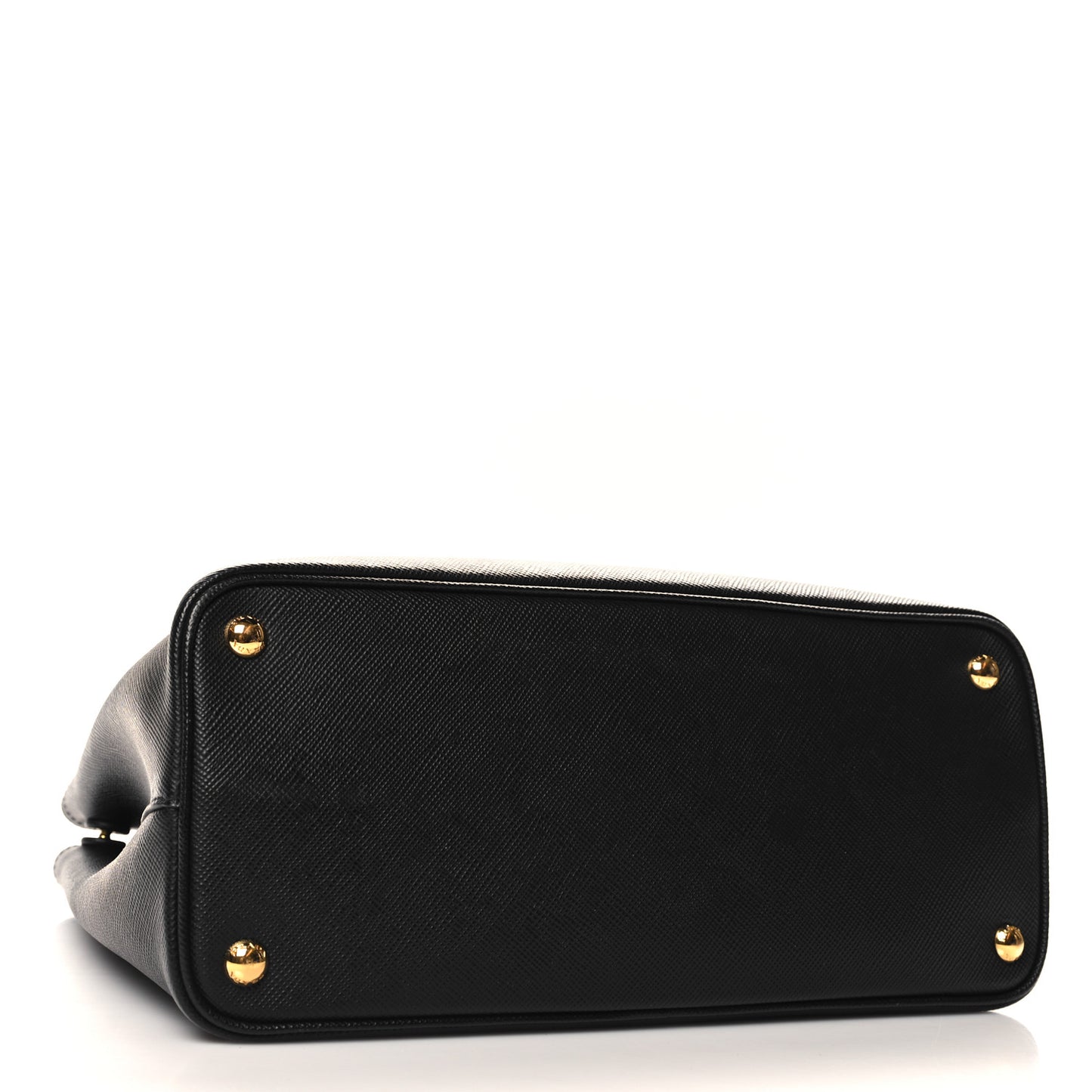 Saffiano Cuir Medium Double Bag Black Fuoco