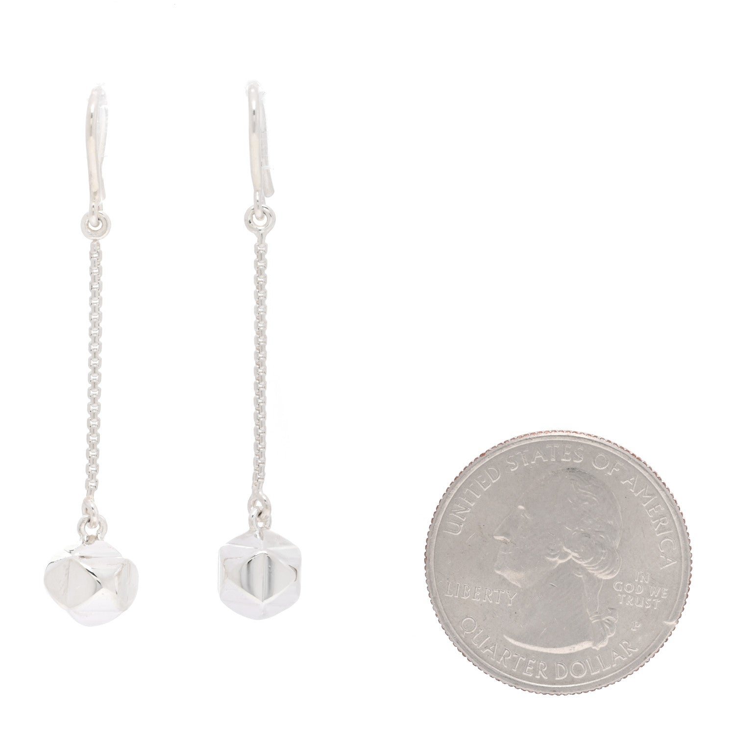 Hermes Sterling Silver Medor Drop Earrings 2 of 5