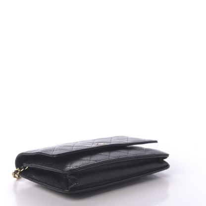 Chanel Caviar Quilted Wallet On Chain WOC Black 4 of 11