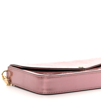 Louis Vuitton Vernis Pochette Felicie Chain Wallet Metallic Pale Pink 5 of 10