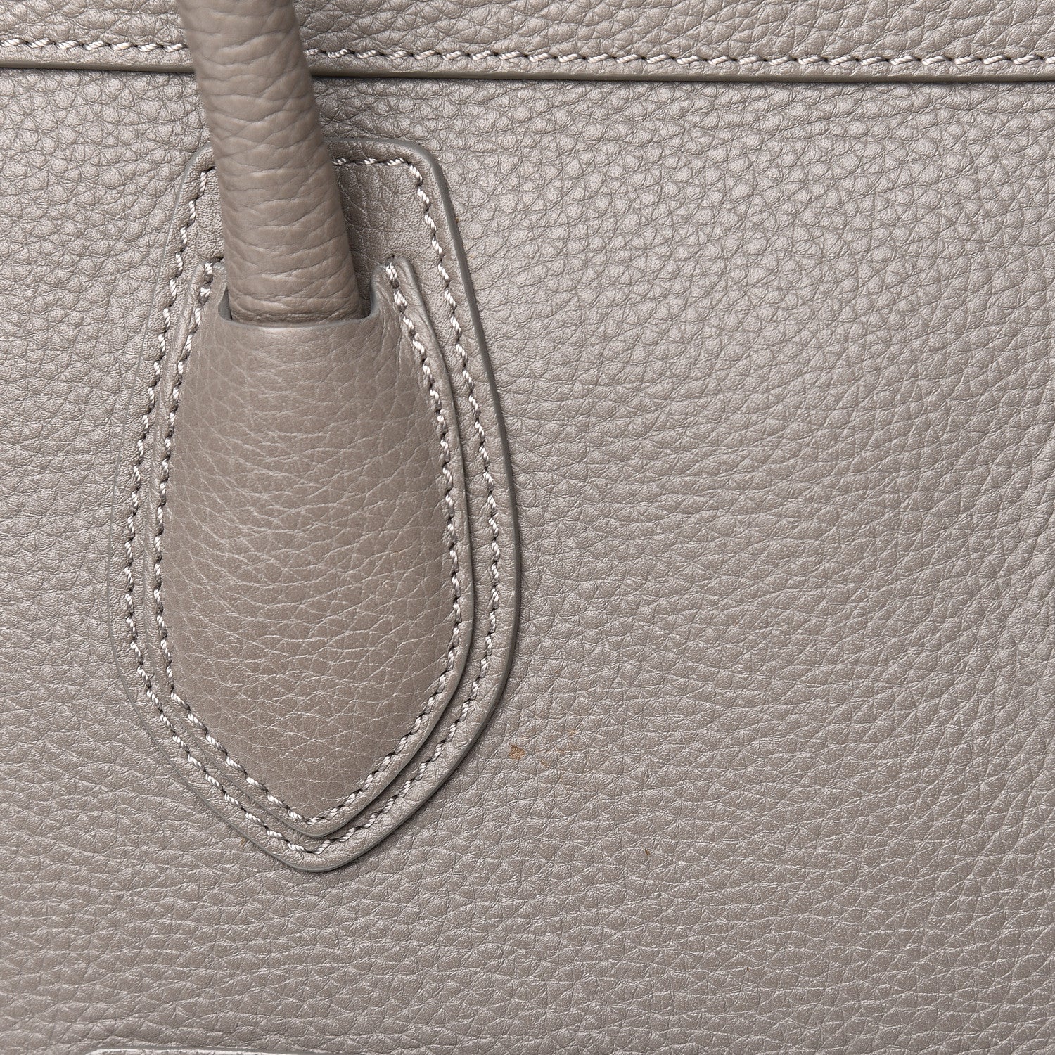Celine Drummed Calfskin Mini Luggage Souris 11 of 16