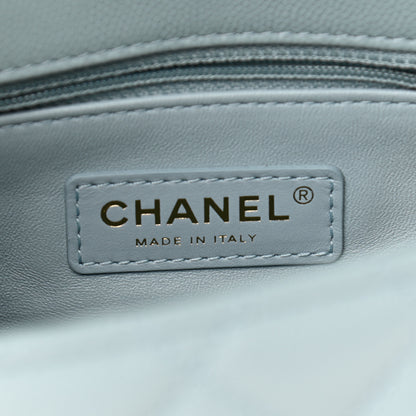 Chanel Caviar Quilted Mini Coco Handle Flap Light Blue 6 of 11