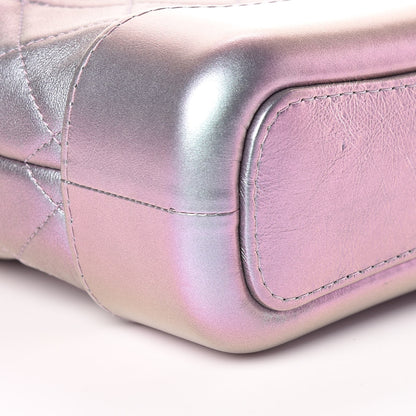 Chanel Iridescent Lambskin Calfskin Quilted Small Gabrielle Hobo Light Purple 9 of 10