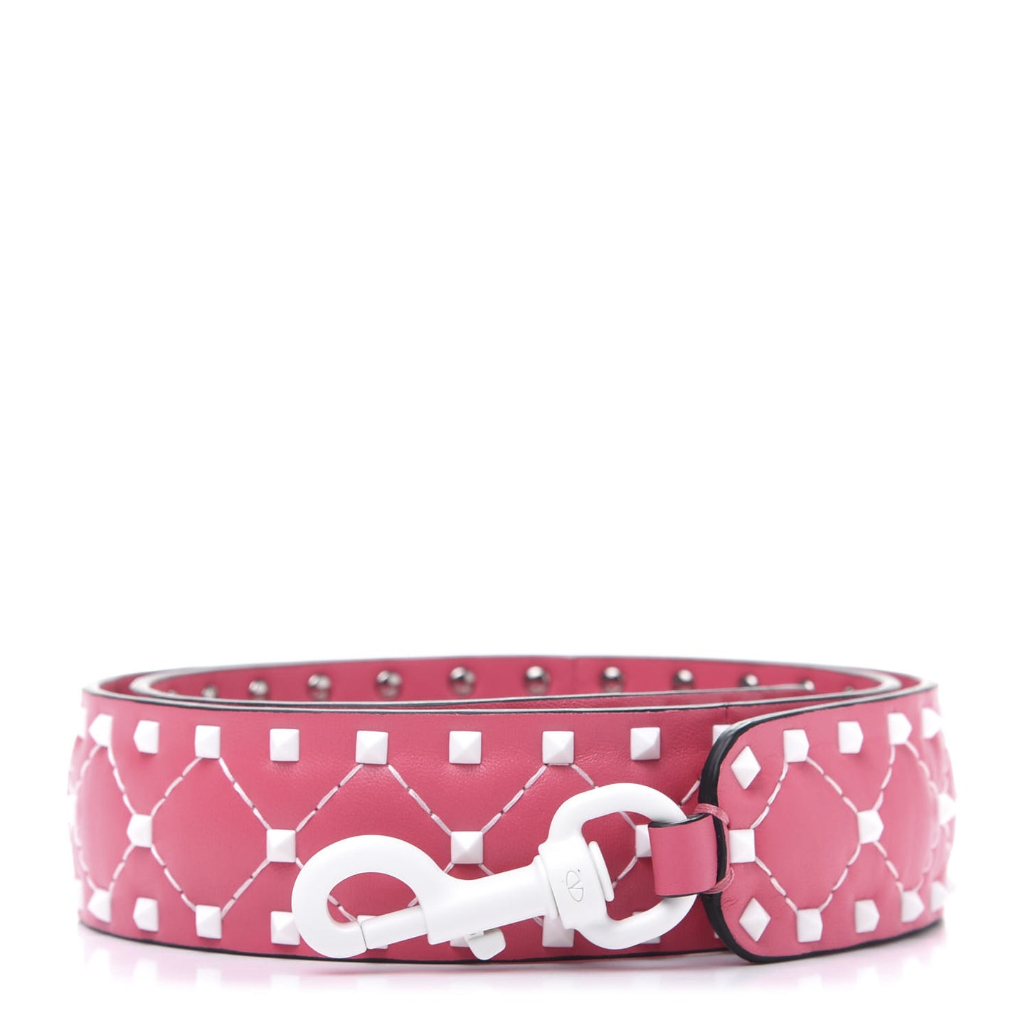 Lambskin Free Rockstud Spike Shoulder Strap Shadow Pink