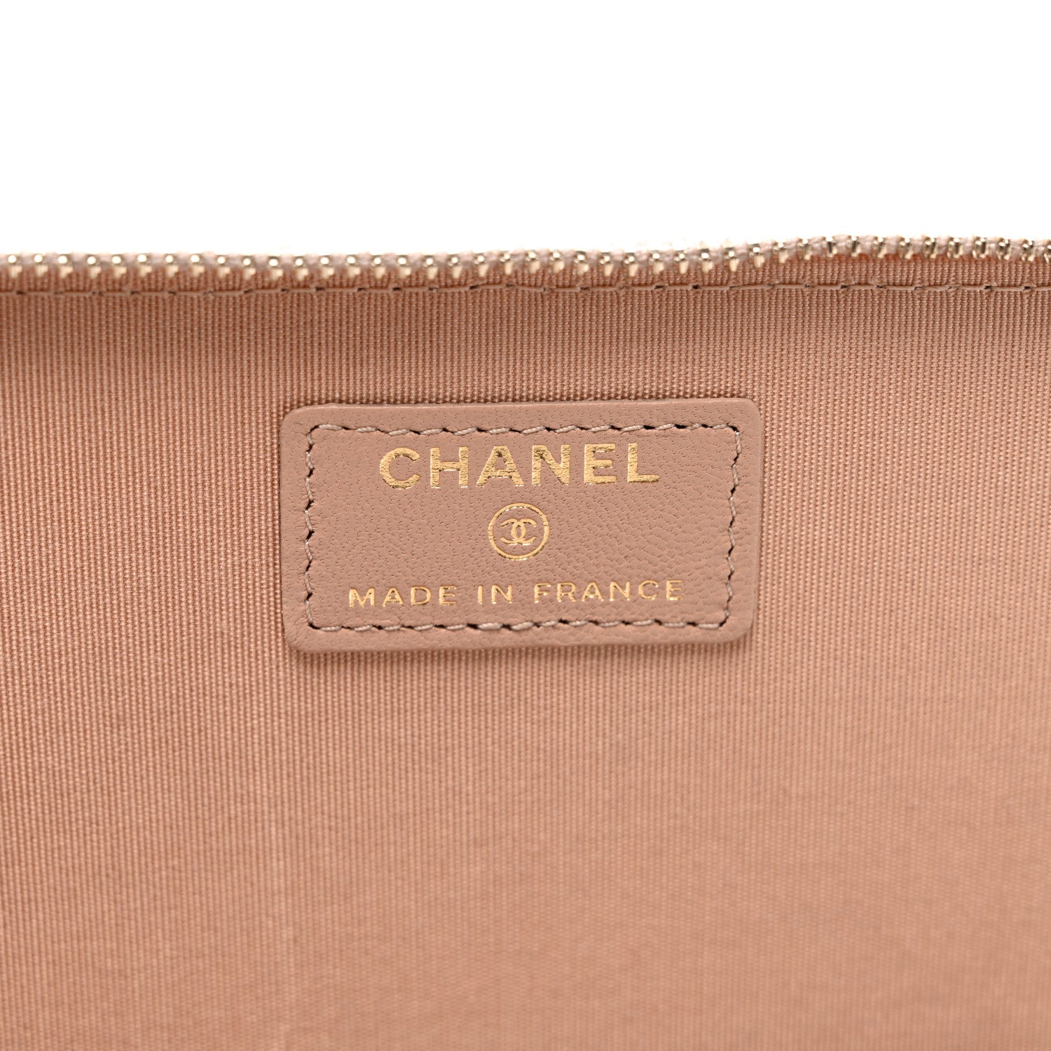 Chanel Lambskin Quilted Small Top Handle Vanity Case With Chain Beige 6 of 11