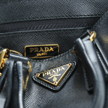 Prada Saffiano Lux Mini Promenade Tote Black 6 of 6