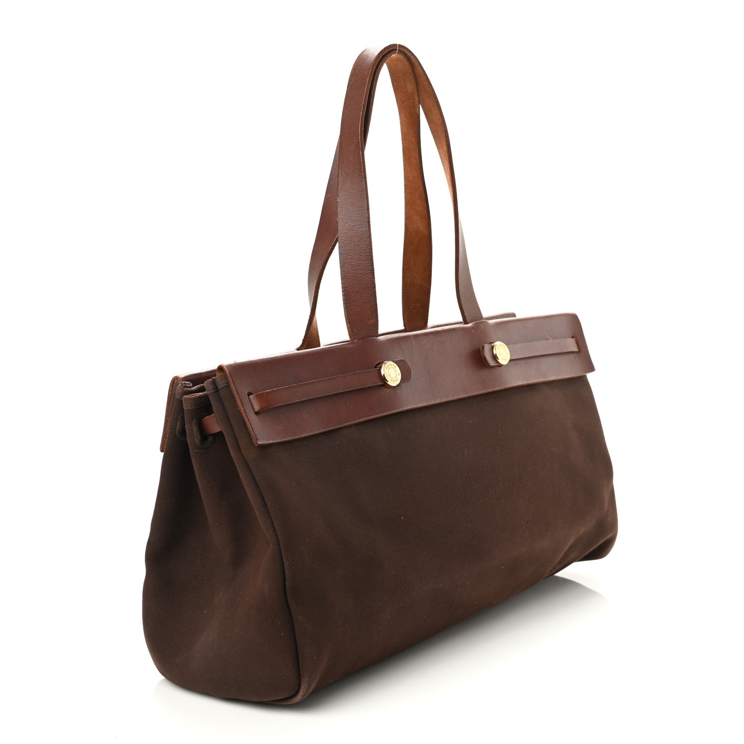 Hermes Toile Vache Hunter Herbag Cabas PM Havane 3 of 17