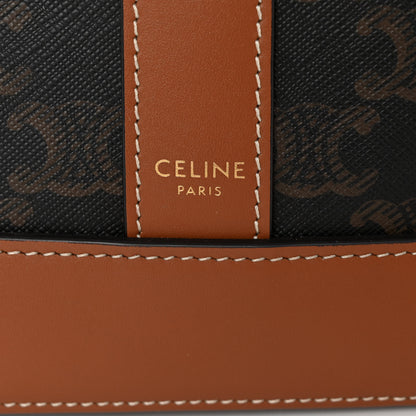 Celine Triomphe Canvas Calfskin Small Bucket Bag Tan 6 of 9