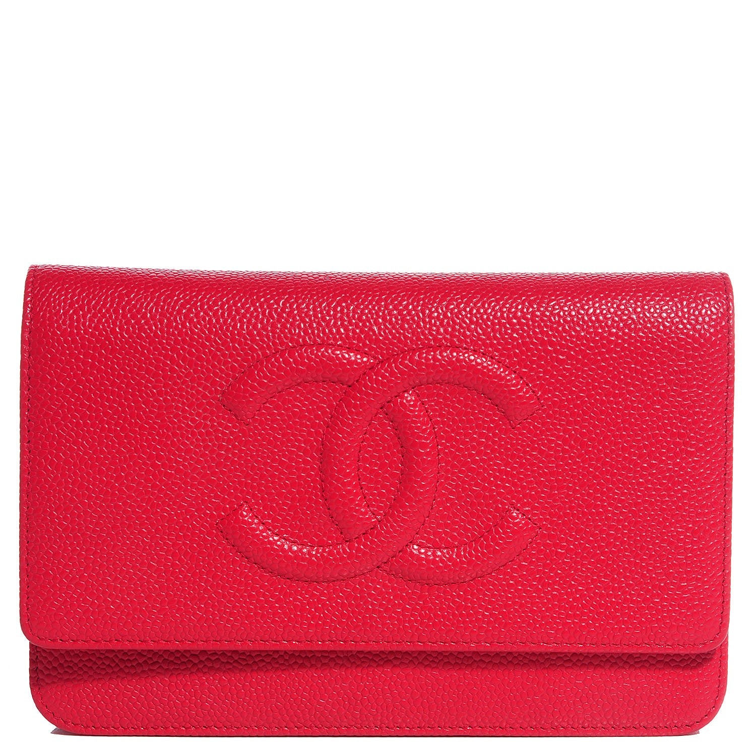 Chanel Caviar Timeless CC Wallet on Chain WOC Pink 1 of 9