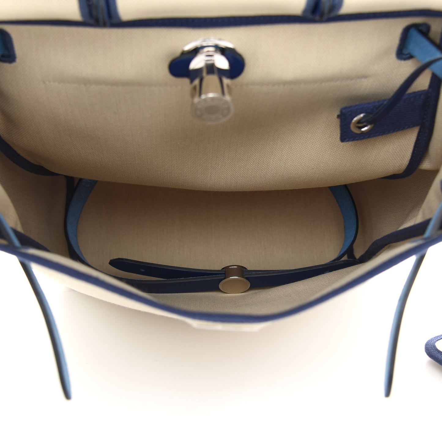 Military Toile Vache Hunter Herbag a Dos Zip Retourne Backpack Bleu De France Ecru