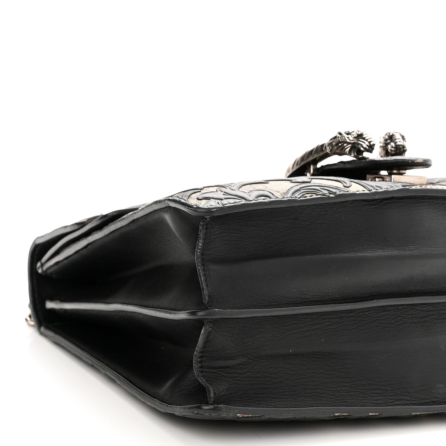 GG Supreme Monogram Arabesque Medium Dionysus Shoulder Bag Black