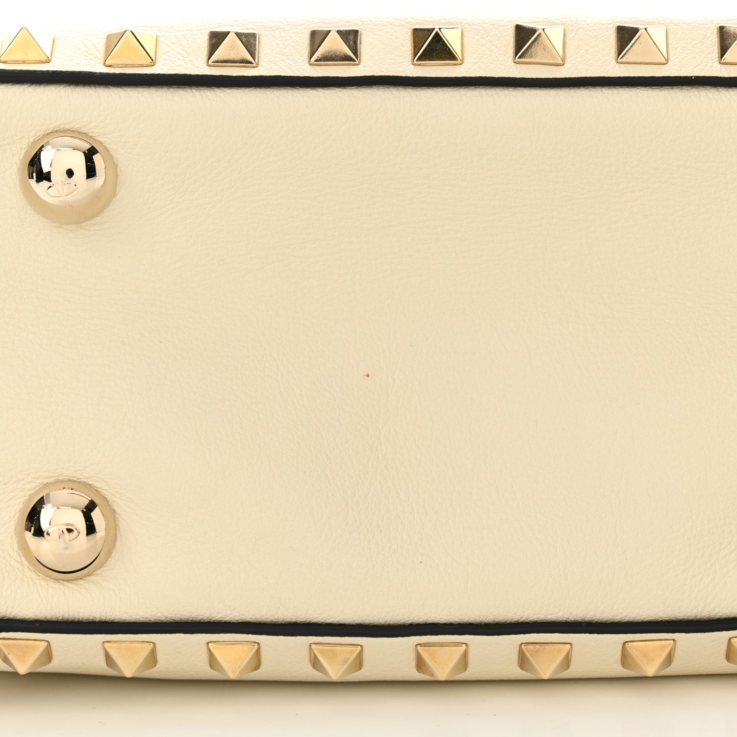 Vitello Mini Rockstud Tote Ivory