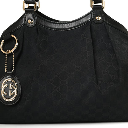 Gucci Monogram Medium Sukey Tote Black 13 of 14