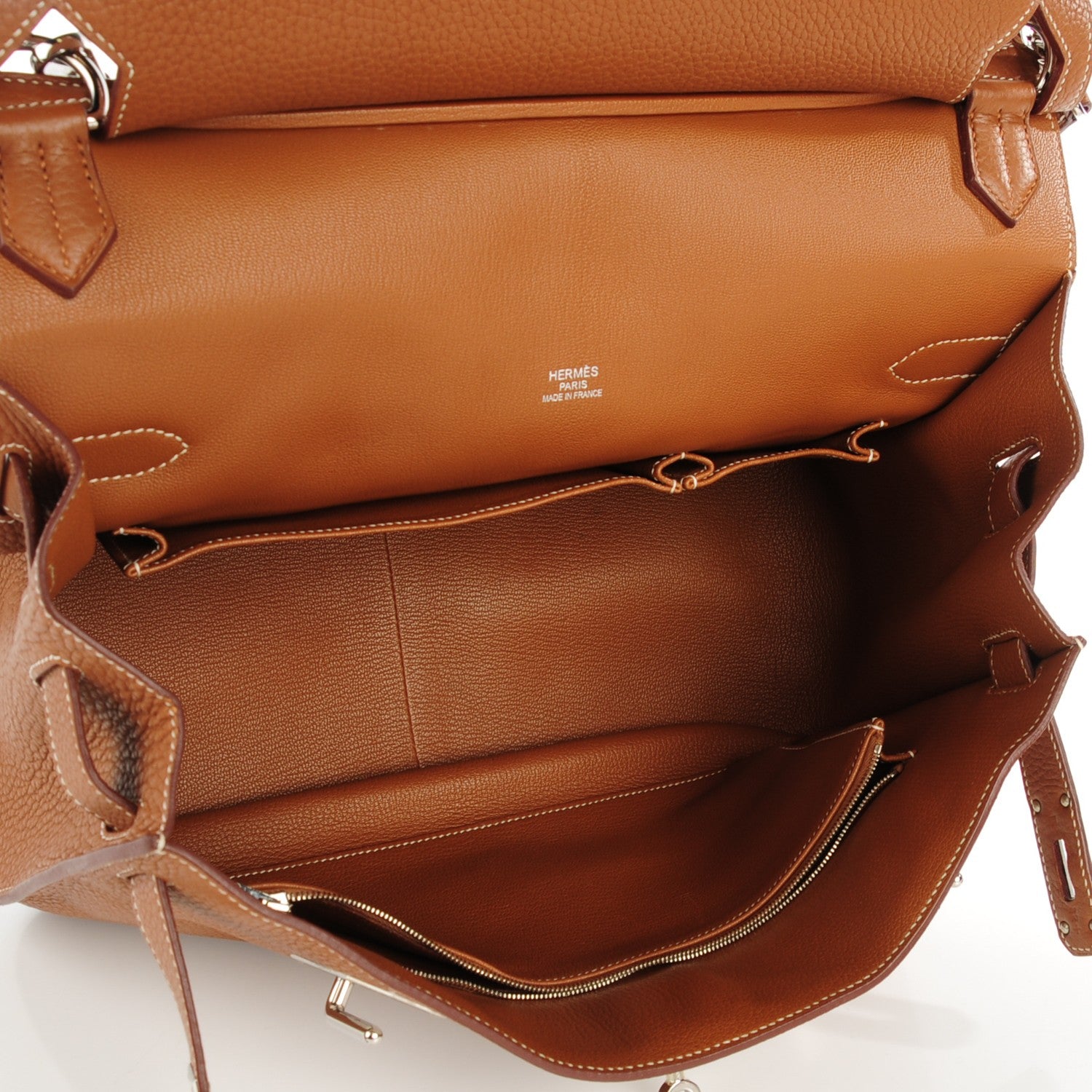 Hermes Taurillon Clemence Jypsiere 37 Gold 7 of 19