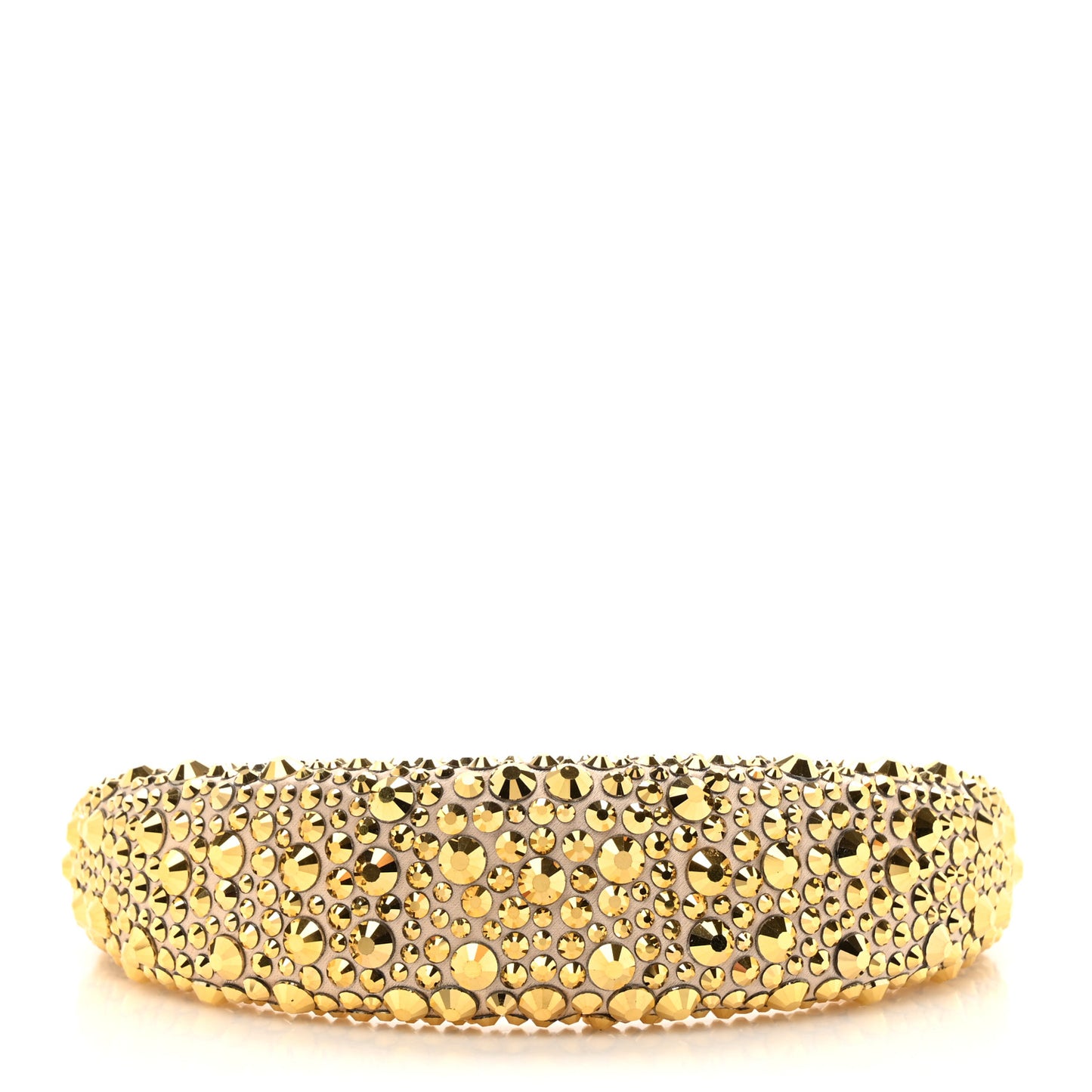Satin Crystal Embellished Headband Platino