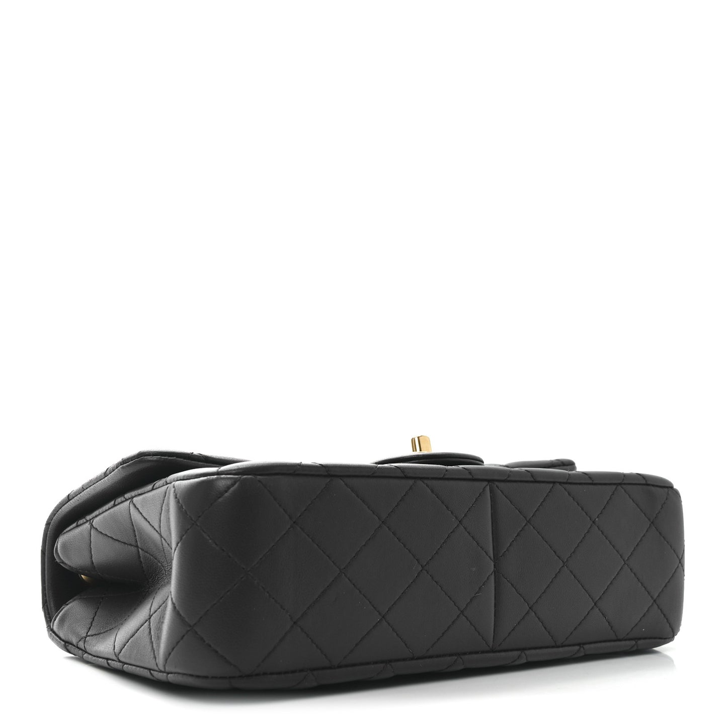 Lambskin Quilted Small Sweet Camellia Flap Navy