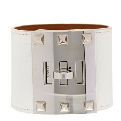 Hermes Epsom Kelly Dog Extreme Bracelet S White 1 of 6