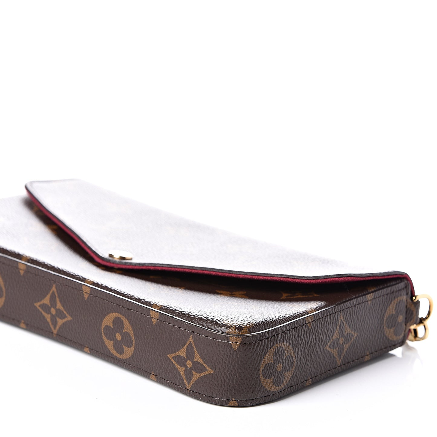 Monogram Pochette Felicie Chain Wallet Fuchsia
