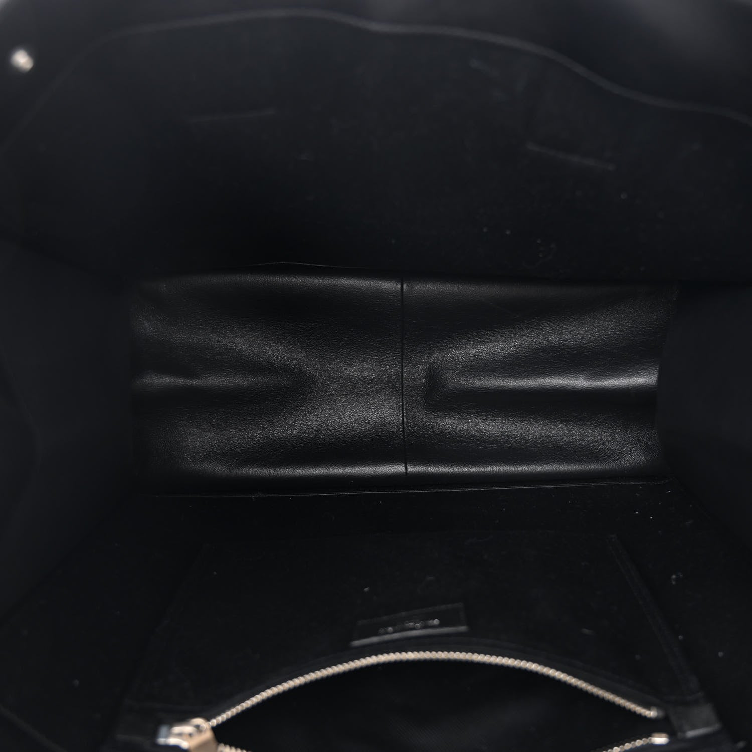 Saint Laurent Smooth Calfskin Rive Gauche Small Tote Black 4 of 9