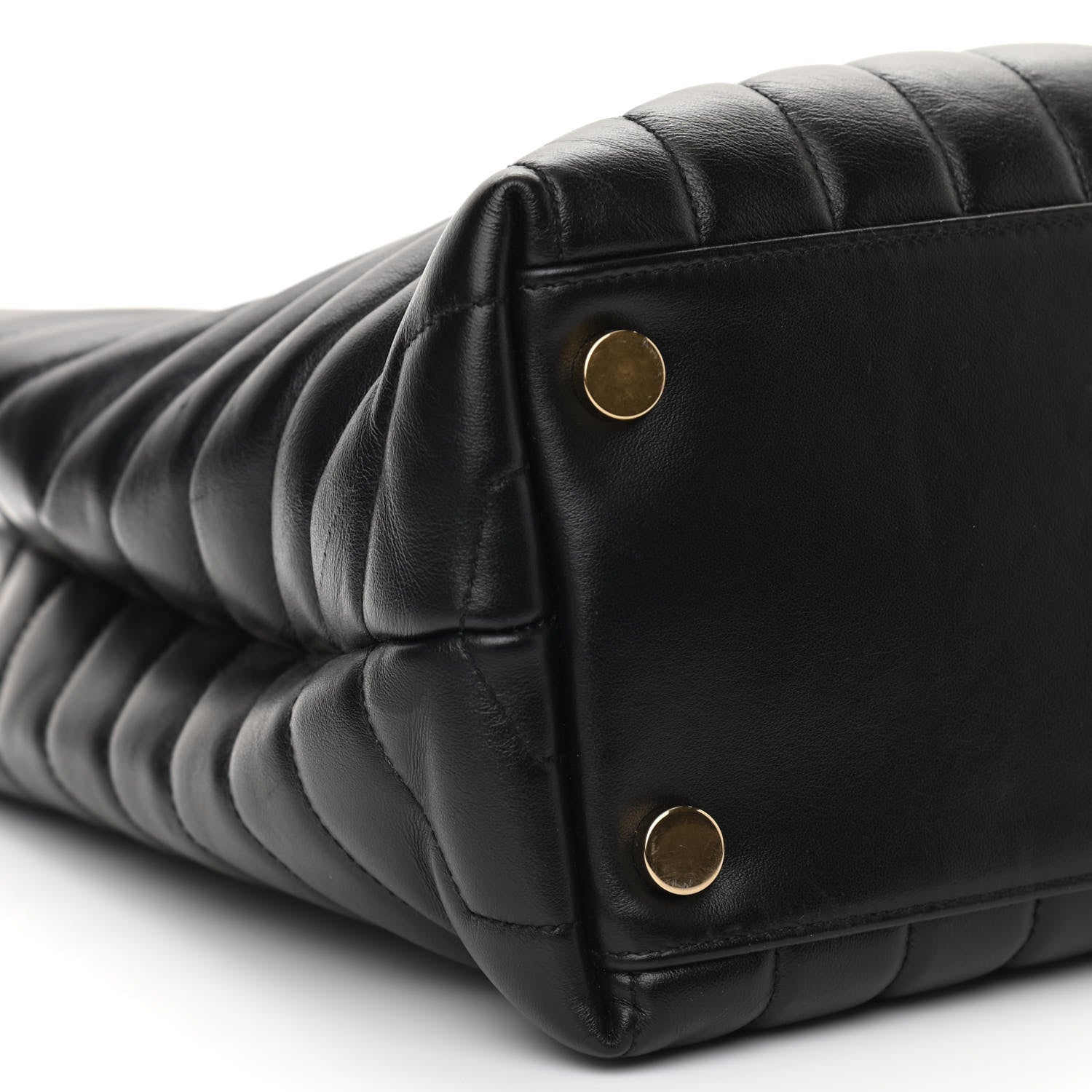 Saint Laurent Calfskin Y Quilted Monogram Large Loulou Shopper Black 5 of 10