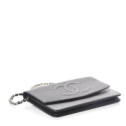Chanel Caviar Timeless CC Wallet On Chain WOC Black 4 of 11