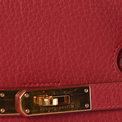 Hermes Ardennes Birkin 40 Rouge Vif 10 of 33