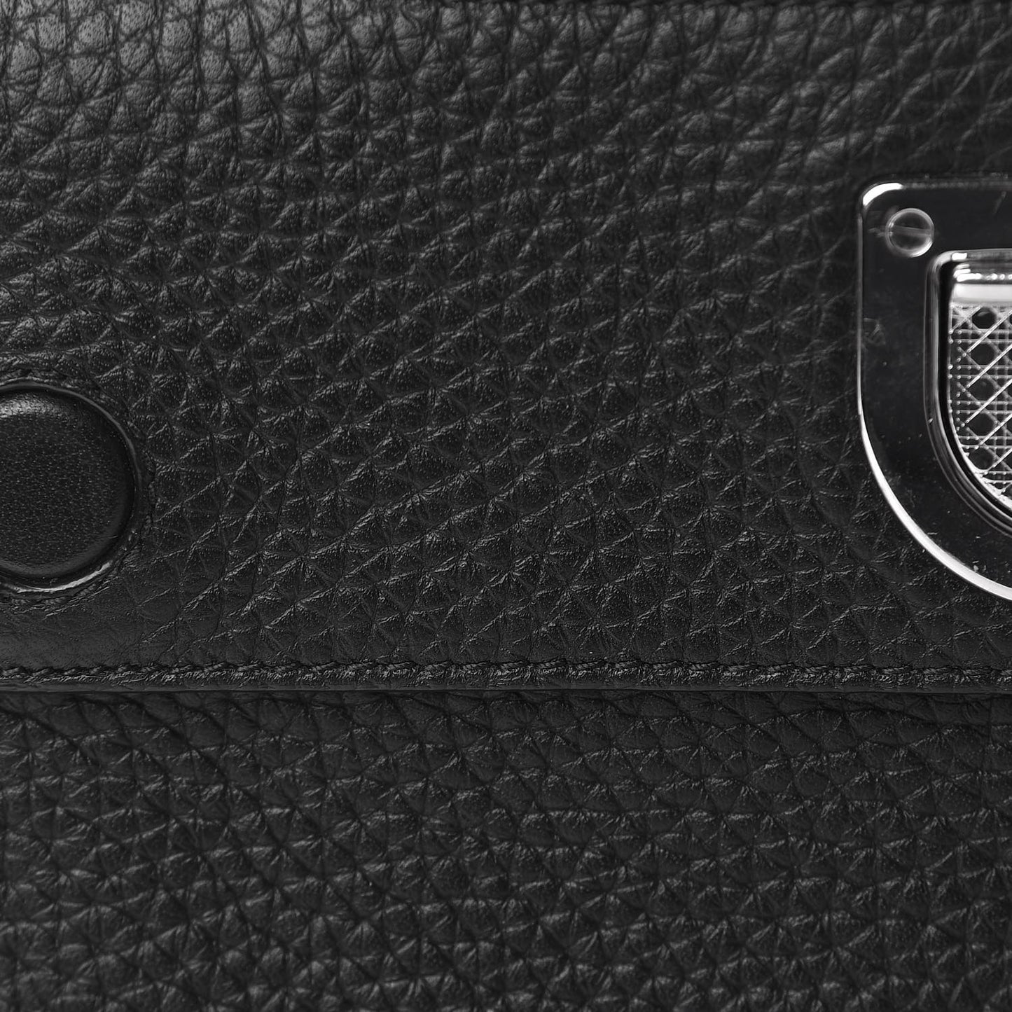 Grained Calfskin Mini Diorever Flap Black