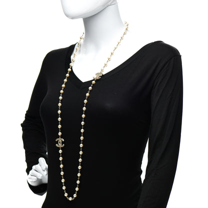 Chanel Pearl CC Long Necklace Gold 2 of 4