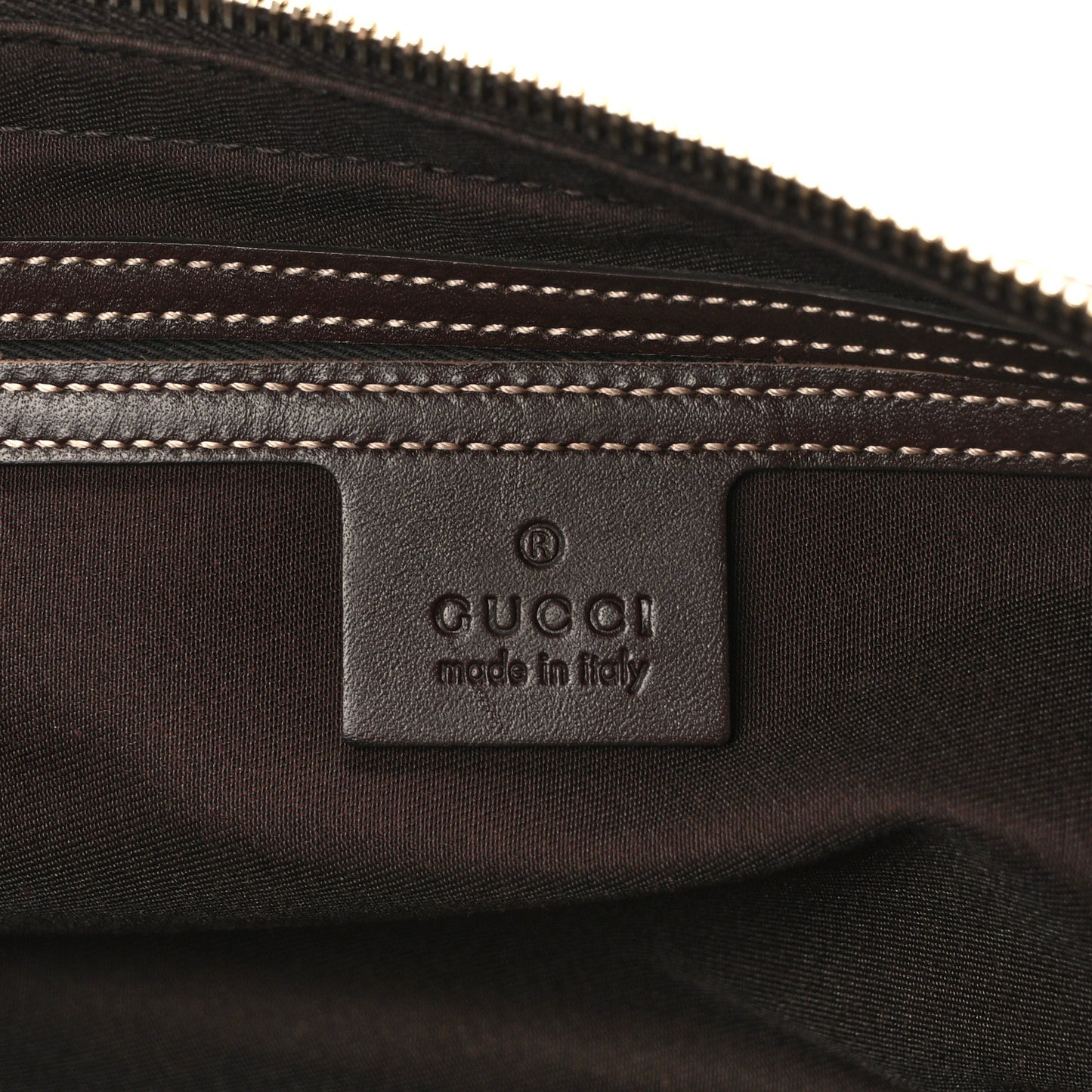 GG Supreme Monogram Belt Bag Dark Brown