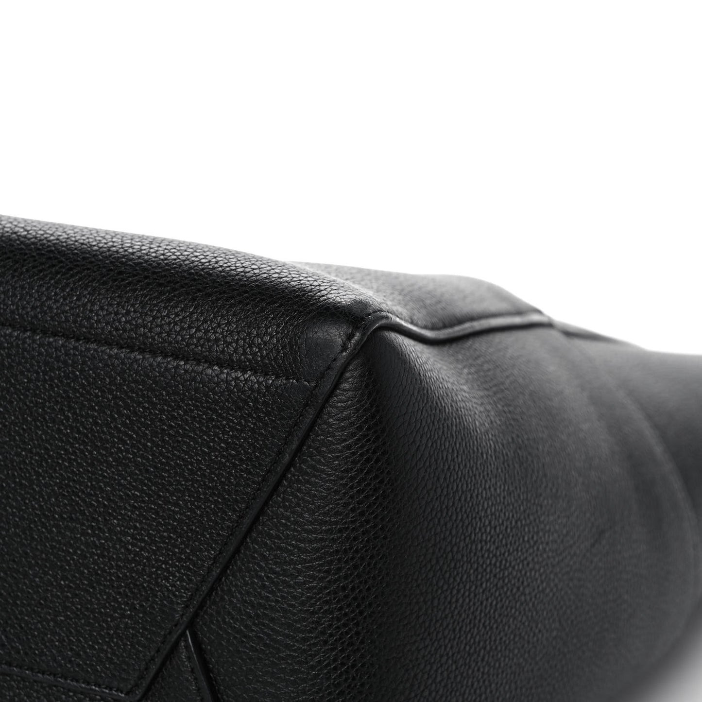 Soft Grained Calfskin Sangle Bucket Bag Black