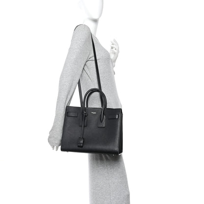 Saint Laurent Grained Calfskin Small Sac De Jour Black 2 of 9