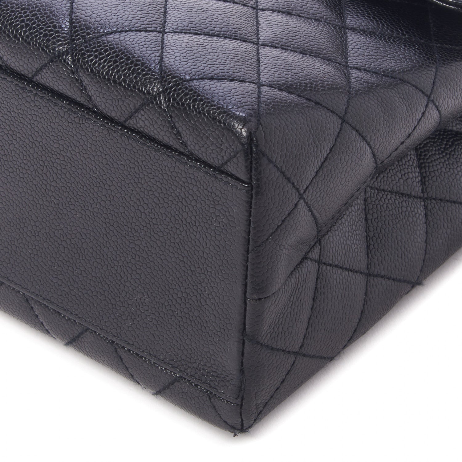 Chanel Caviar Quilted Jumbo Kelly Flap Black 5 of 10
