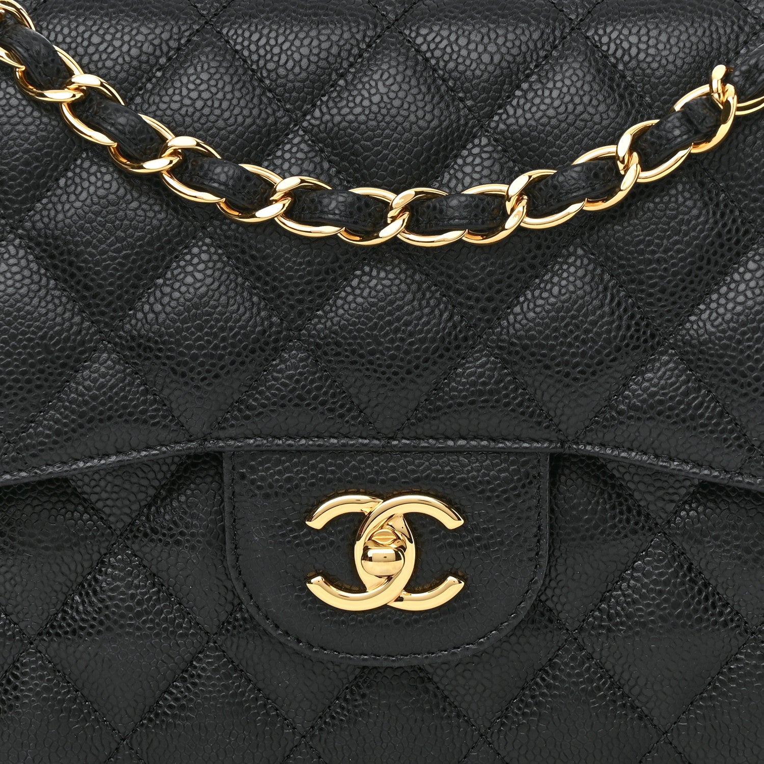 Chanel Caviar Quilted Jumbo Double Flap Black 8 of 11