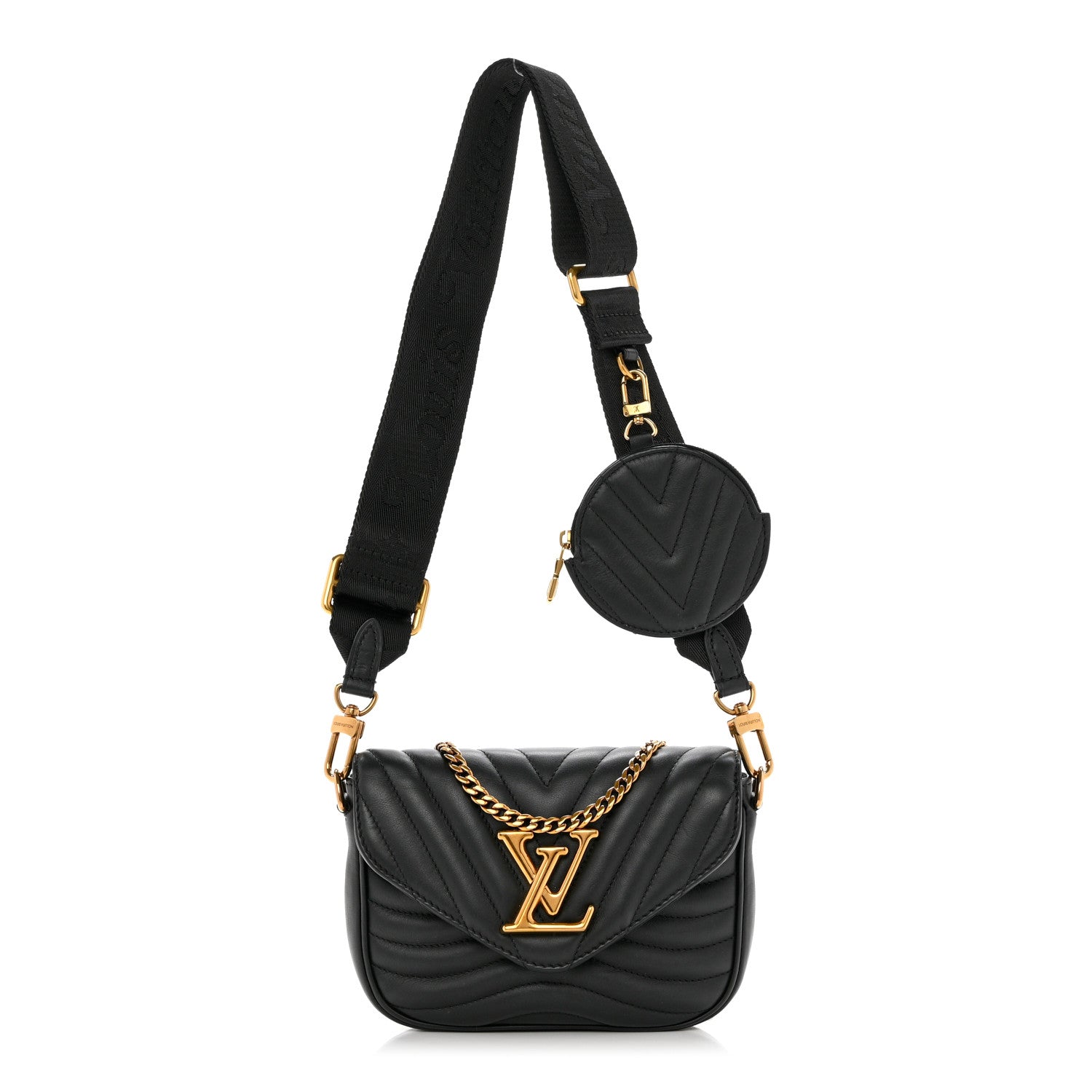 Louis Vuitton Calfskin New Wave Multi Pochette Black 1 of 9