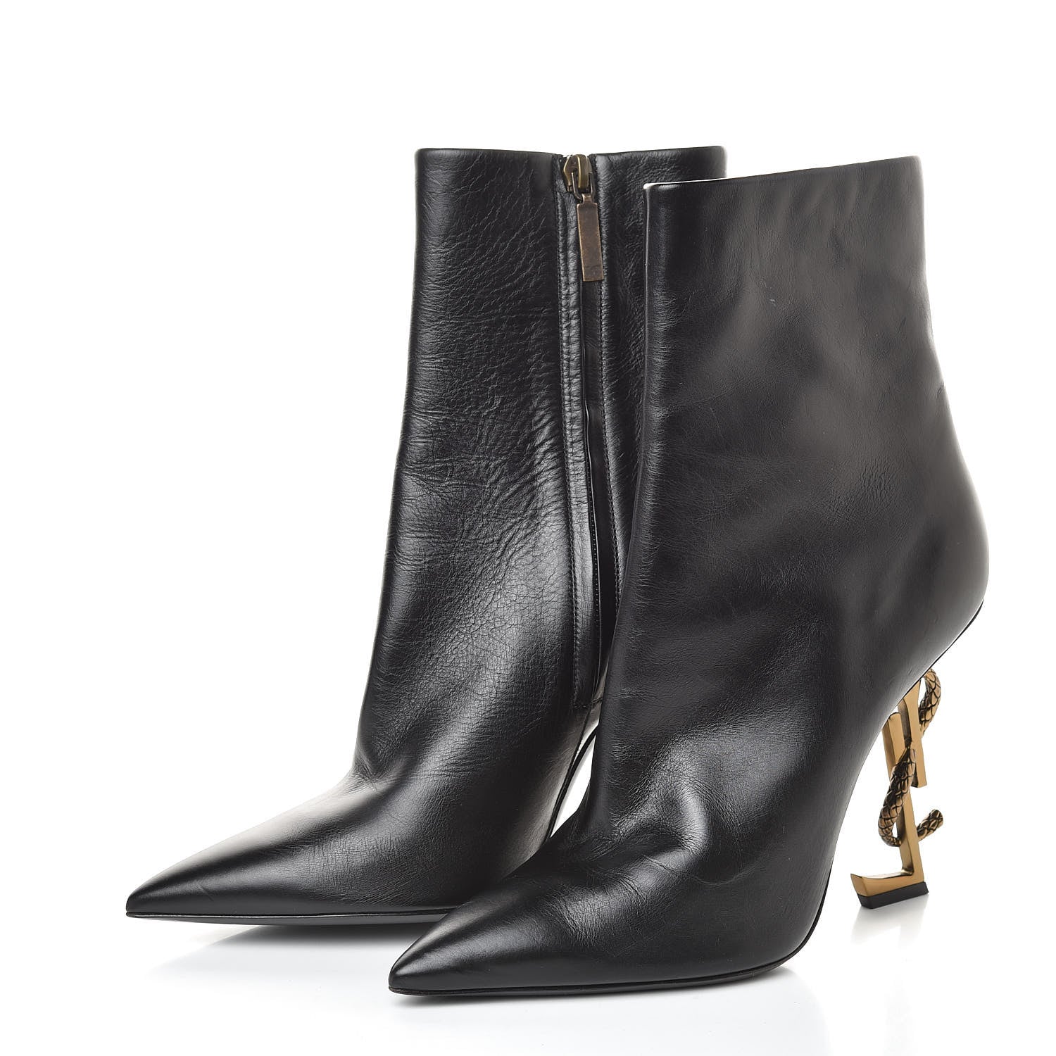 Saint Laurent Calfskin Opyum Ankle Boot 40 Black 3 of 6