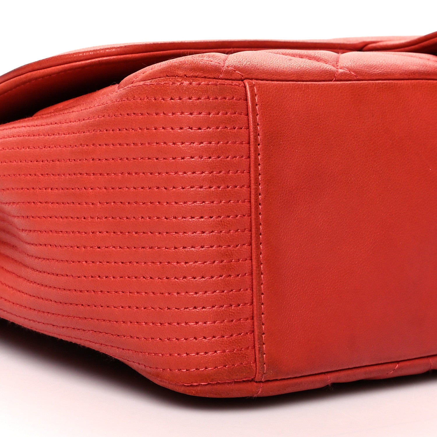 Chanel Lambskin Large Coco Rider Flap Coral 9 of 14