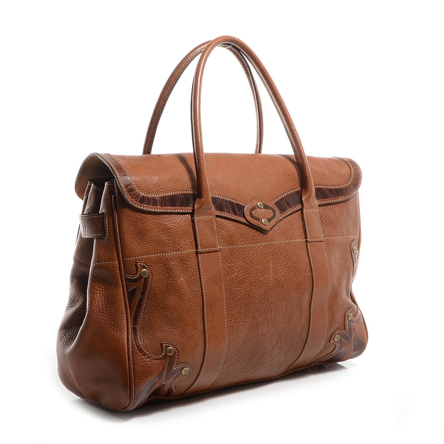 Grained Calfskin Tooled Darwin Bayswater Oak