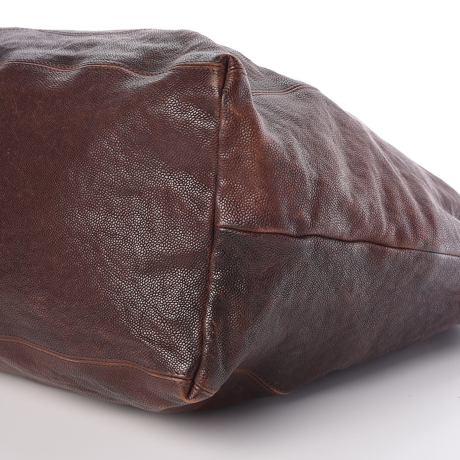 Chanel Distressed Caviar XL Coco Cabas Brown 10 of 14