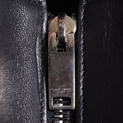 Saint Laurent Matelasse Chevron Large Monogram Shopper Black 9 of 9