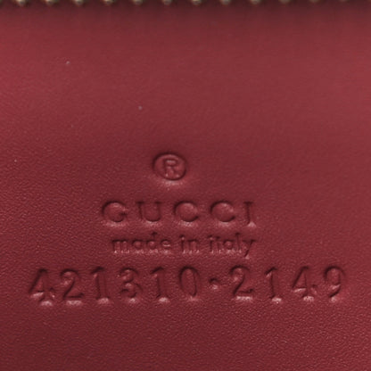 Gucci GG Supreme Monogram Blooms Zip Around Card Case Wallet Beige Multicolor Dry Rose 6 of 10