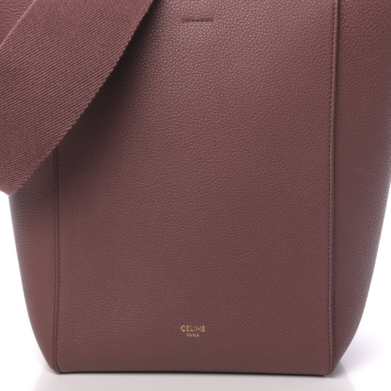 Celine Soft Grained Calfskin Small Sangle Bucket Bag Burgundy 6 of 9