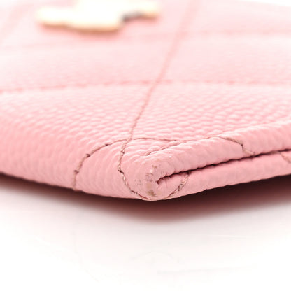 Chanel Caviar Quilted Card Holder Pink 8 of 13