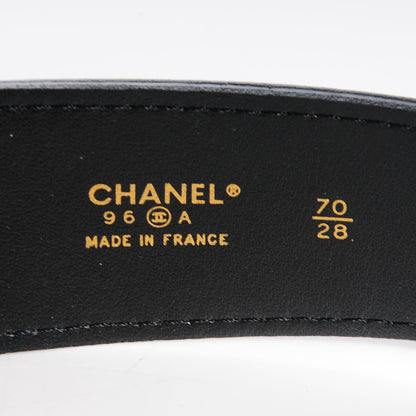 Chanel Leather Chain CC Belt 70 28 Black 4 of 7
