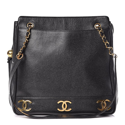 Chanel Caviar CC Shoulder Bag Black 1 of 13