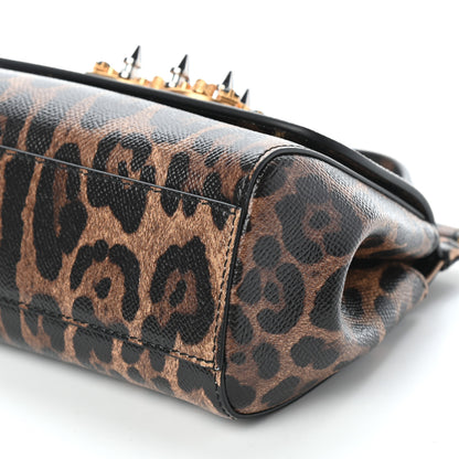 Dolce & Gabbana Dauphine Studded Leopard Print Mini Miss Sicily Satchel Naturale 8 of 8